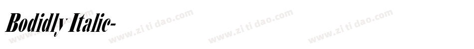 Bodidly Italic字体转换